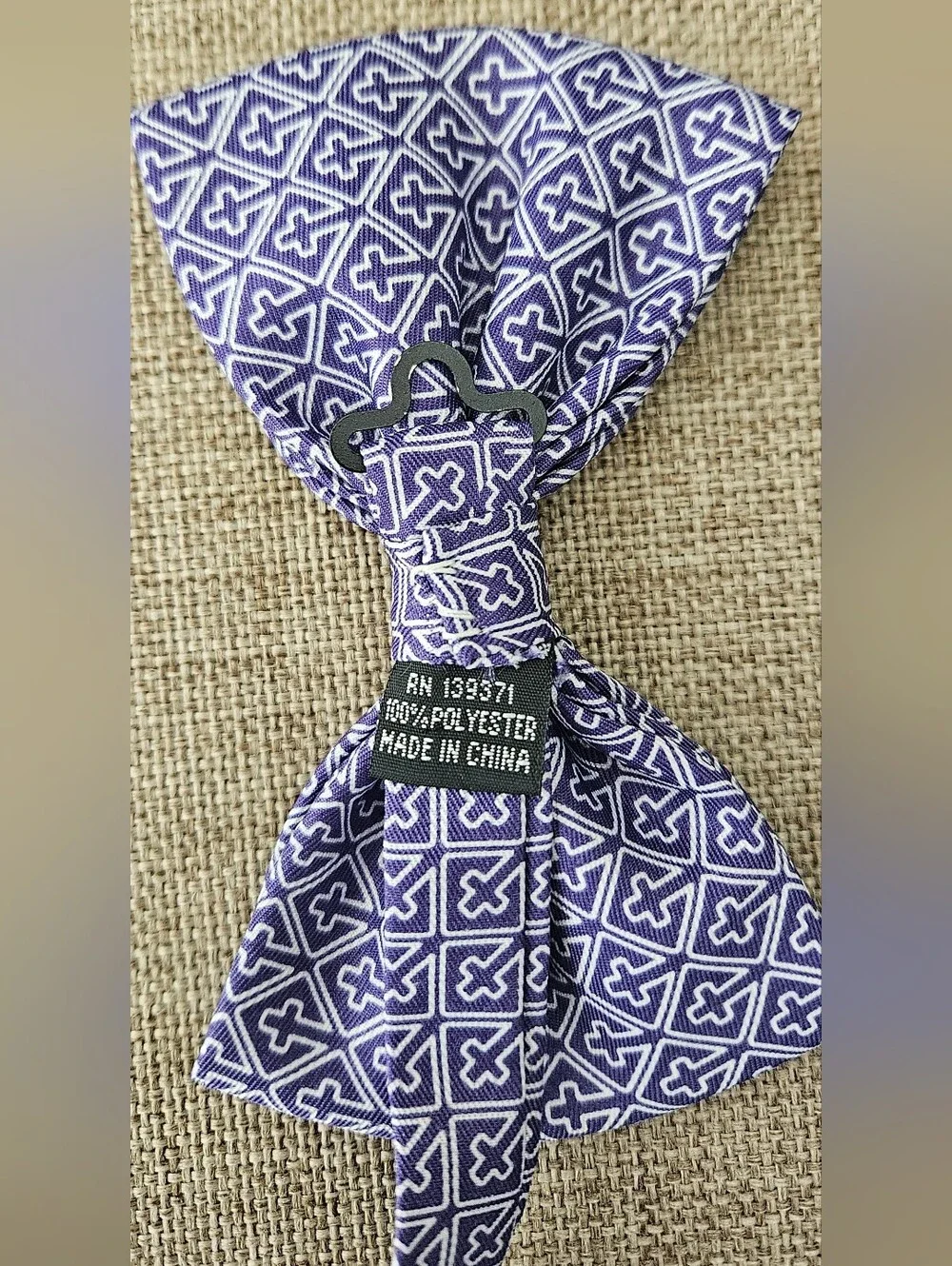 Purple Cross Men's Bow Tie